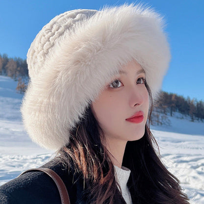 🎁Warm Gift👒- Women's Warm Fashion Synthetic Rabbit Fur Fisherman Hat