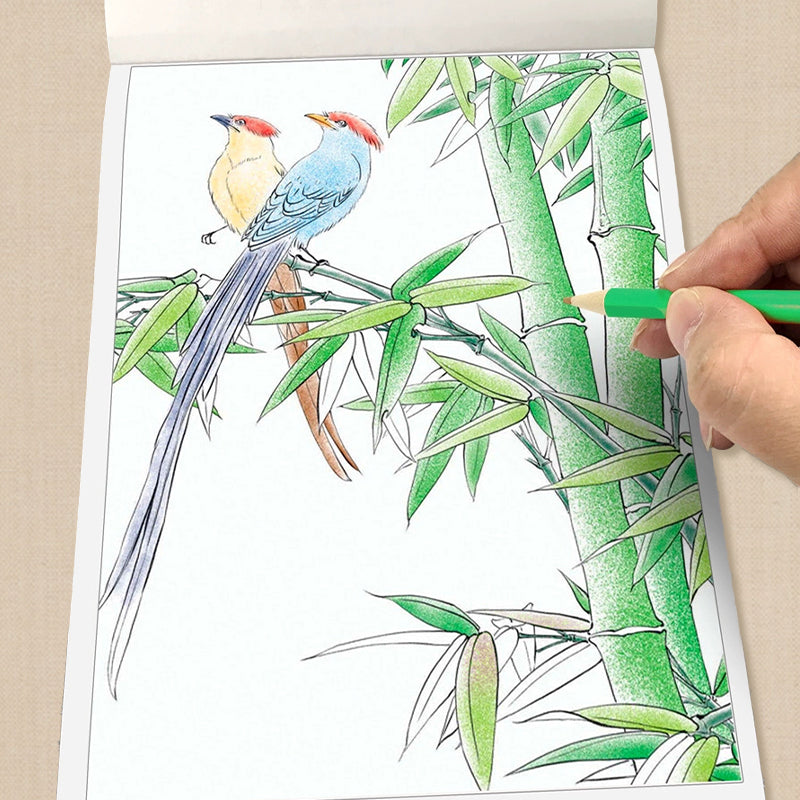 🎨 Chinese Painting White Drawing Copying Album