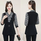 Women’s Fashionable Age-reducing Long-sleeve Blouse Fake 2-piece