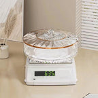 Luxury High Transparency Diamond Texture Compartment Snacks & Fruit Tray