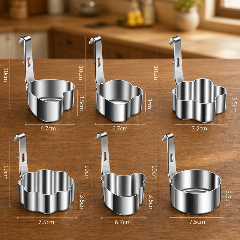 🥚🍳304 Stainless Steel Egg Ring Mold – Fun Breakfast Shapes, Leak-Resistant Flat Base & Easy-Release Design