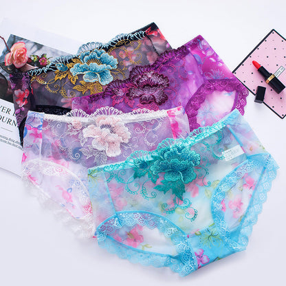 🎉Autumn Hot Sale🎉Antibacterial Cotton Panties With Lace Embroidery