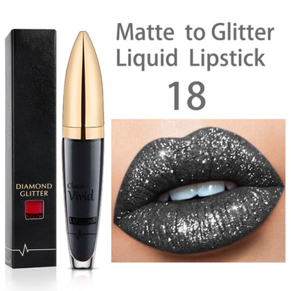 Flash Sale：Buy 1 Get 1 Free!⚡Diamond Lip Gloss Matte To Glitter Liquid Lipstick Waterproof