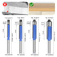1/4 Handle Flash Silver Blue Double Bearing Trimming Knife Set