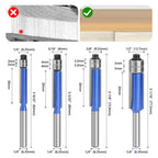 1/4 Handle Flash Silver Blue Double Bearing Trimming Knife Set
