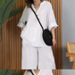 Women's Casual Cotton Linen Two-Piece Set