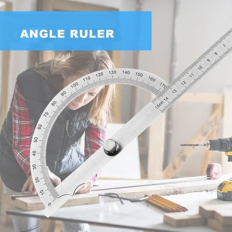Multi-function 2-in-1 Ruler Protractor