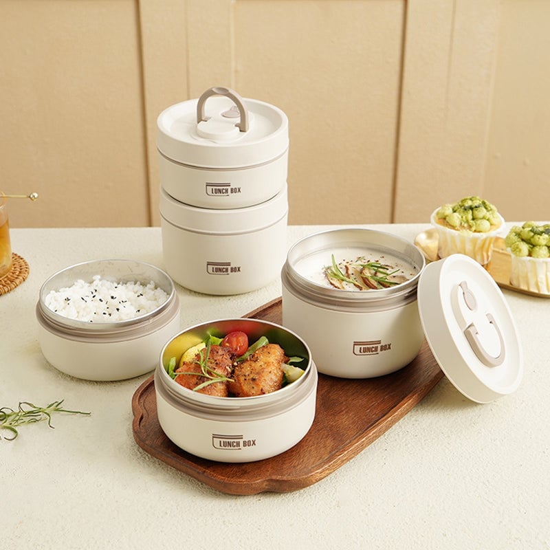 Microwaveable Stainless Steel Insulated Lunch Box Set