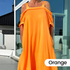 🏖️Summer Specials💃Women's Cold Shoulder Casual Maxi Dress