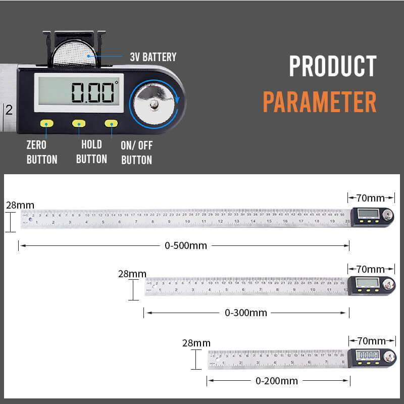 Electronic Digital Display High-precision Measuring Angle Ruler