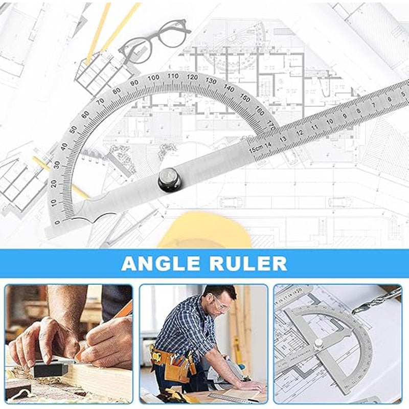 Multi-function 2-in-1 Ruler Protractor