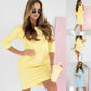💖Round Neck 3/4 Sleeve Dress with Pockets