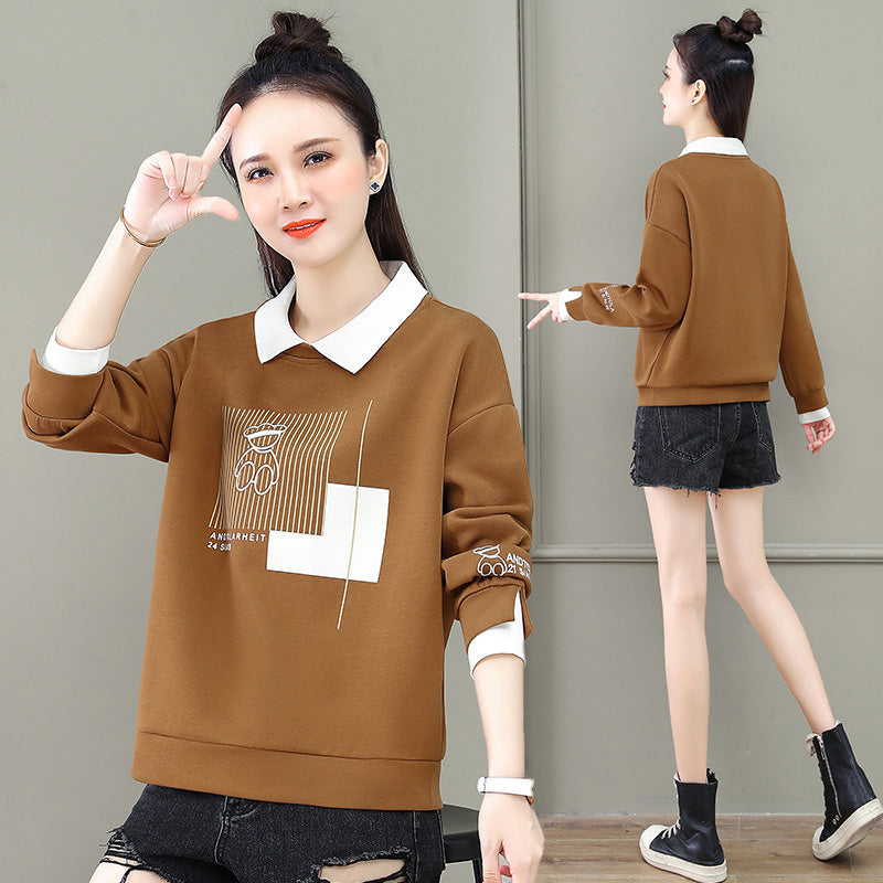 Women’s Sweatshirt with Cute Bear Print（50% OFF）