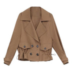 Korean Style Short Fashion Trench Coat (50% OFF)