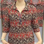 🔥Women's Casual Printed Lapel Shirt🔥High Quality👌Perfect Fit For Any Figure👌