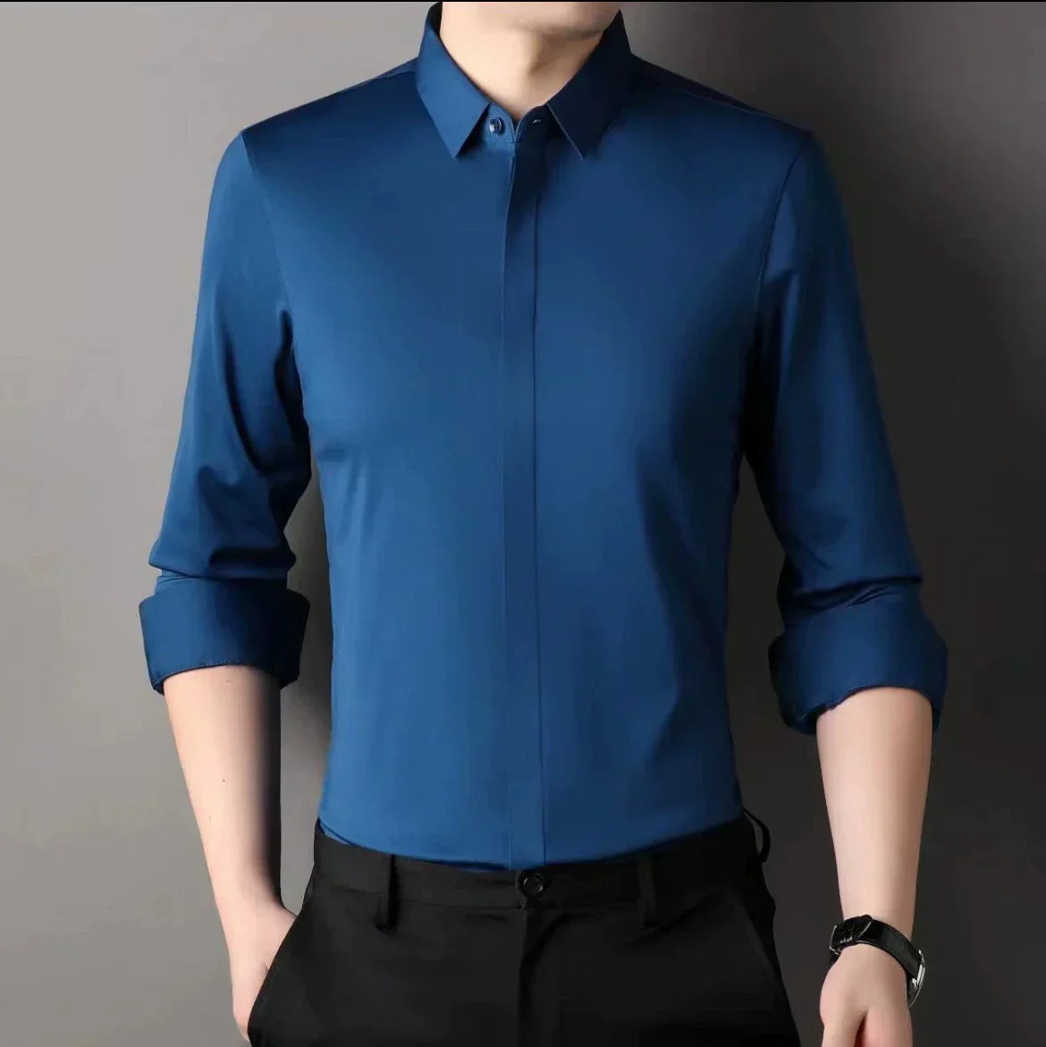 🔥Men's Wrinkle-Free Button-Down Shirt