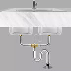 Kitchen Double Sink Stainless Steel Sewer Drain Pipe Fittings