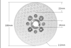 M14 Flange Electroplated Diamond Double-sided Star Material Cutting Disc
