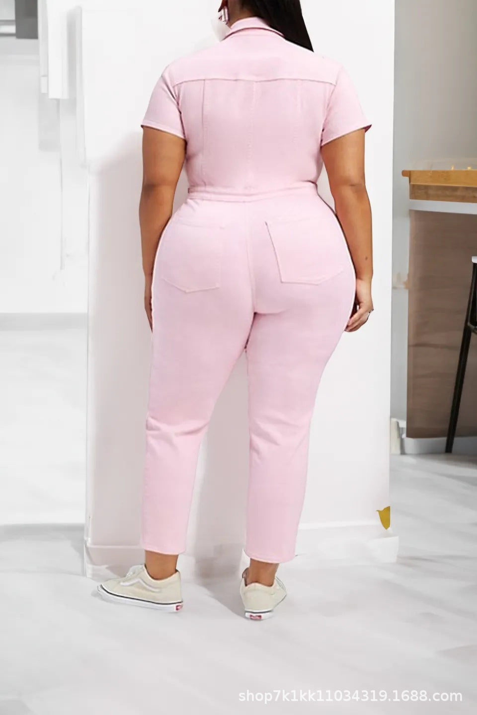 Skinny Bootcut Denim Jumpsuit