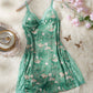 😍Valentine's Day Gift💖Women's Sexy Lace Trim Slit Bowknot Decor Sleep Dress