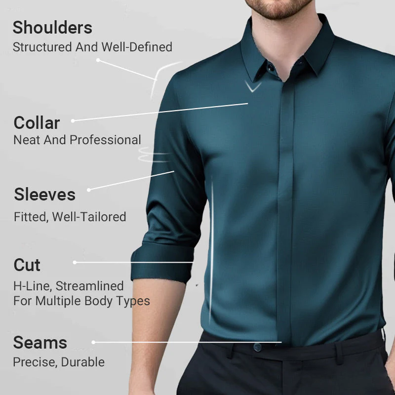 🔥Men's Wrinkle-Free Button-Down Shirt
