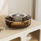 Luxury High Transparency Diamond Texture Compartment Snacks & Fruit Tray