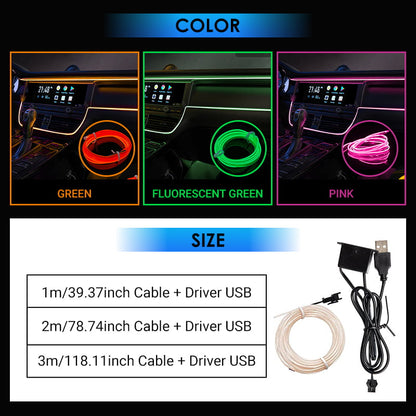 USB Connected Luxury Car Strip Lights