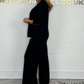 💕Gold Button Soft Knit Trouser Co-Ord
