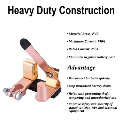 Top Post Knife Blade Master Switch, Leakage Protection Brass Switch