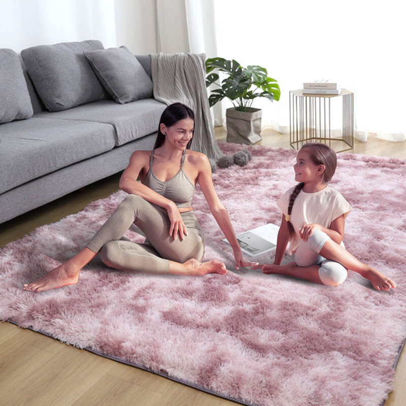 🔥 Gradient Color Plush Floor Mat