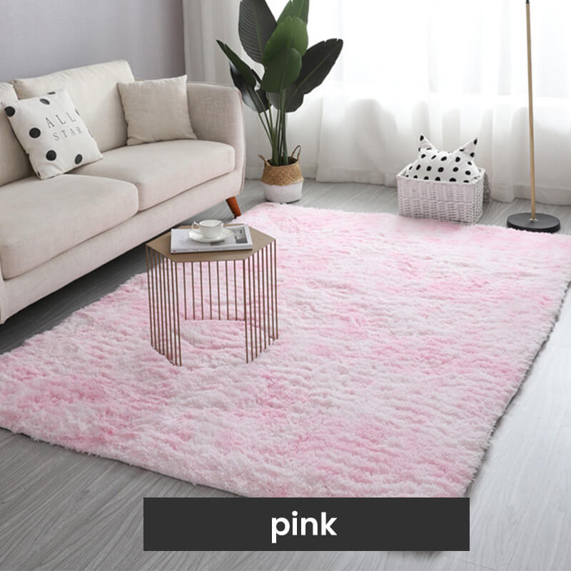 🔥 Gradient Color Plush Floor Mat