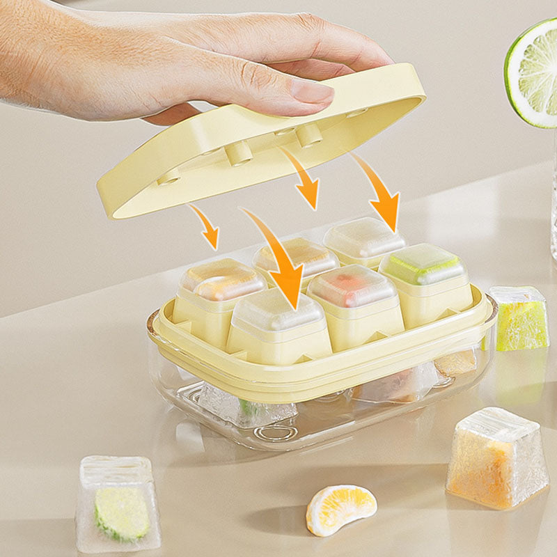 🧊Buy 1 Get 1 Free!🥃 Mini Ice Cube Tray – 6-Grid, Quick-Release & Food-Safe