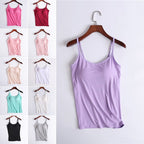 🔥Summer Sale - Stretch Cotton Camisole Built-in Bra