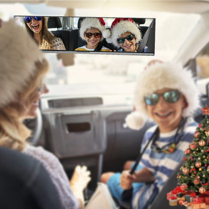 🚗👁️ Wide Car Curved Rear View Mirror – Wide Angle Vision, Easy Installation & Universal Fit（Safe Driving With Greater Visibility!）