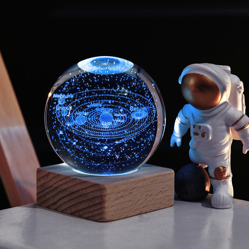 💞50K+ SOLD!💫🌌 Bring the Galaxy into Your Room. 3D Crystal Ball Night Light – 50% OFF! ✨🌙