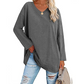 💋Women's Loose Long Sleeve Fashion V-neck Top