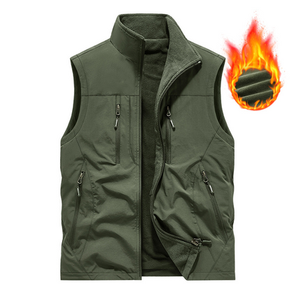 🔥🧥Men's Oversized Sleeveless Vest Jacket With Pockets