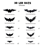 🦇 Halloween Decoration: 3D LED Bat-Shaped Wall Light