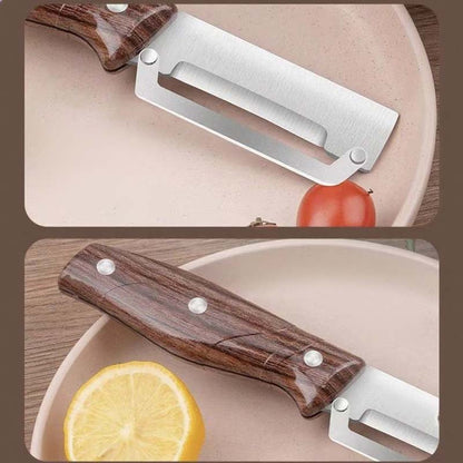 💎 MULTI-FUNCTIONAL PEELERS! 💎 Razor-Sharp Steel & Ergonomic Wood Handle for Effortless Peeling