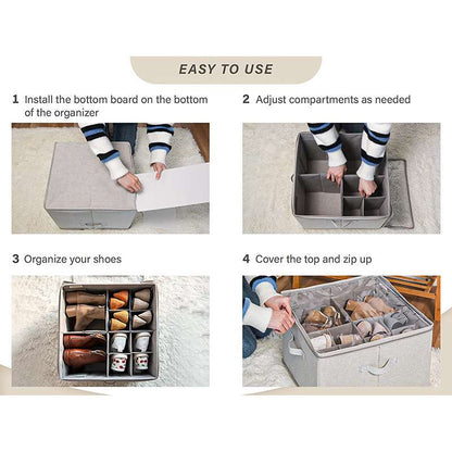 👟 Transparent, Foldable PVC Shoe Box, Waterproof Shoe Organiser For The Office