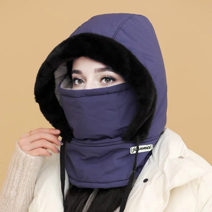 ☃️Plush-lined Thickened Thermal Hat with Face Mask for Men and Women