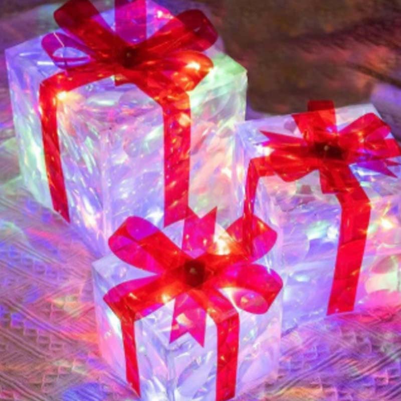 🎄Glowing Christmas Gift Box Decorations