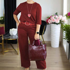 Elegant Longline Cardigan & Top & Pants 3-Pieces Set