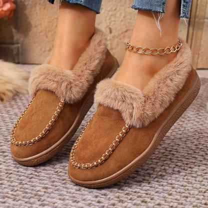 🍂Fuzzy Closed Back Slippers for Women