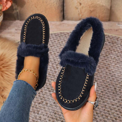 🍂Fuzzy Closed Back Slippers for Women