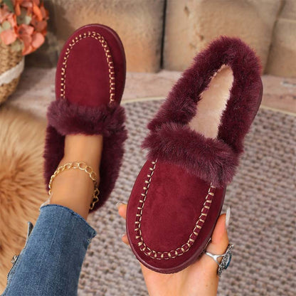 🍂Fuzzy Closed Back Slippers for Women