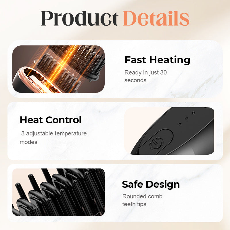 ⚡🔥Mini Cordless Hair Straightener Comb