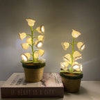 Lily Glow Crochet Lamp
