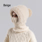 Women's Winter One-Piece Knitted Beanie Scarf Mask