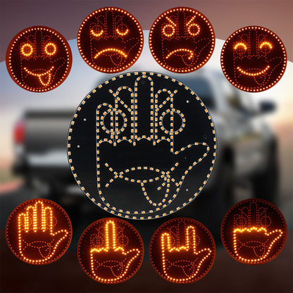 ✨ Expression & Gesture LED Sign Light for Car Rear Window